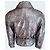 Versus Versace Leder Bikerjacke Metallic Silber Taupe IT 42 Braun Golden Bronze - Ansicht 6