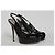 Gucci Décolleté Slingback Peep-Toe in Vernice Nera Nero - vista 2