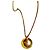 Autre Marque Collana con pendente bombato in argento sterling placcato oro D'oro - vista 2