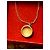 Autre Marque Collana con pendente bombato in argento sterling placcato oro D'oro - vista 5