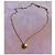 Autre Marque Collana con pendente bombato in argento sterling placcato oro D'oro - vista 9