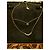 Autre Marque Collana a due strati dorata con pendenti a cerchio e barra in zircone D'oro - vista 10