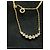 Autre Marque Collana a due strati dorata con pendenti a cerchio e barra in zircone D'oro - vista 8
