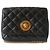 Versace Bolsa La Medusa em pele de cordeiro acolchoada preta Preto Dourado