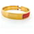 Hermès Bracciale rigido in smalto HERMES Clic Clac PM D'oro Arancione  - vista 3