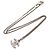 Pendente con catena Chanel Vintage CC Logo argentato Argento