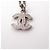 Pendente con catena Chanel Vintage CC Logo argentato Argento - vista 3
