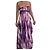 BCBG Max Azria Seiden-Maxikleid trägerlos mit Aquarell-Print Pink Weiß Lila