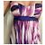 BCBG Max Azria Seiden-Maxikleid trägerlos mit Aquarell-Print Pink Weiß Lila - Ansicht 12