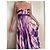 BCBG Max Azria Seiden-Maxikleid trägerlos mit Aquarell-Print Pink Weiß Lila - Ansicht 8