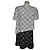 Vestido de seda Diane von Furstenberg estampado rayos de sol Negro Blanco Gris