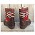 Autre Marque Botines de cuero marrón con tejido Kilim Castaño Roja Multicolor - vista 4