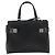 Bolsa Tote de couro Salvatore Ferragamo Double Gancini com fivela lateral Medium Preto