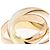 Anello Cartier Trinity in oro rosa bianco e giallo 18K - vista 4