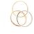 Anello Cartier Trinity in oro bianco rosa e giallo 18K - vista 3
