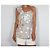 Autre Marque The Coat One-Shoulder-Top mit Blumenprint und Federn Weiß Mehrfarben Grau - Ansicht 3