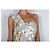 Autre Marque The Coat One-Shoulder-Top mit Blumenprint und Federn Weiß Mehrfarben Grau - Ansicht 5