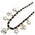Chanel ABG275 Choker aus Leder in Schwarz, Gold und Weiß Golden