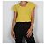 Diane von Furstenberg Top crepé amarillo cuello V - vista 6