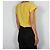 Diane von Furstenberg Top crepé amarillo cuello V - vista 8