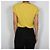 Diane von Furstenberg Top crepé amarillo cuello V - vista 9