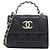 Borsa Chanel AP4982 in pelle di vitello granulata Nero
