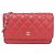 Portafoglio con catena Chanel Timeless Classic Rosso