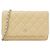 Chanel Timeless Classic Line AP0250 Chain Wallet Beige