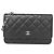 Portafoglio con catena Chanel Timeless Classic Nero Bordò