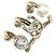 Earcuff Chanel placcato oro con perla finta e strass