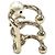 Earcuff Chanel placcato oro con perla finta e strass - vista 2
