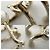 Earcuff Chanel placcato oro con perla finta e strass - vista 4