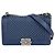 Le Boy Bolsa de ombro em couro azul marinho Chanel