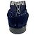 Borsa a tracolla in lana e pelle blu navy da donna Chanel