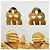 Orecchini a clip Chanel Vintage Gold D'oro - vista 3