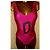 Davidoff David fuchsiafarbener Einteiler-Badeanzug mit 'D'-Applikation Pink - Ansicht 3