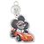 Portachiavi Louis Vuitton Monogram Eclipse Porte Clés Sporty Car Vivienne Nero Argento