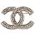 Chanel Strass-Brosche Silver Coco Mark A11A Silber