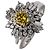 Autre Marque Anello in platino Pt900 e diamante fancy color Argento