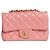 Chanel Pink 2019 mini rectangle Lammleder Classic Single Flap Tasche