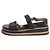 Chanel Schwarze Plateausandalen - Größe EU 38