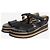 Chanel Schwarze Plateausandalen - Größe EU 38 - Ansicht 2