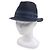Hermès Raffia Serie58 Stroh-Fedora-Hut Blau Marineblau - Ansicht 2