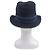 Hermès Raffia Serie58 Stroh-Fedora-Hut Blau Marineblau - Ansicht 4