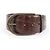 Yves Saint Laurent Cinturón de cuero con relieve de cocodrilo Saint Laurent Castaño