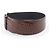 Yves Saint Laurent Cinturón de cuero con relieve de cocodrilo Saint Laurent Castaño - vista 3
