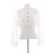 Blusa crop top de seda blanca Miu Miu Blanco