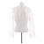 Blusa crop top de seda blanca Miu Miu Blanco - vista 2