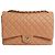 Chanel Bolsa maxi Classic Double Flap acolchoada em caviar Blush