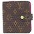 Cartera compacta con cremallera Louis Vuitton Monogram Perfo Castaño Fucsia